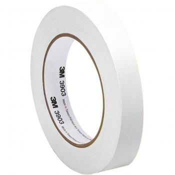 Cinta para ductos 0.5-50-3903-WHITE de TapeCase, color blanco, de vinilo y caucho convertido de la cinta para ductos 3M 3903, resistencia a la tensión de 8,85 kg/cm², de 45,7 m de largo, 1,27 cm de ancho