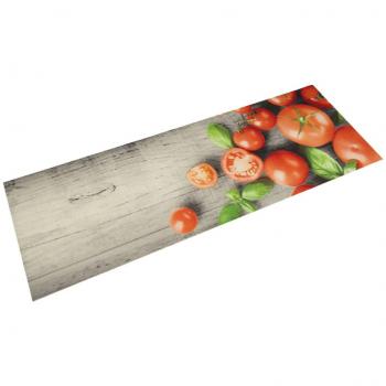 Alfombra de cocina lavable de tomates de terciopelo 45x150 cm