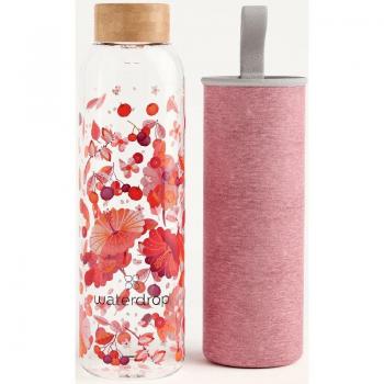 Relax 600 ml Glass Water Bottle - Waterdrop Glass Edition