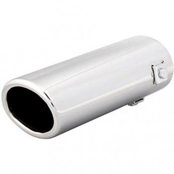 BC Corona TER83121 Oval Terminal de Escape en Blíster, Plata, Salida de 60 x 80 mm y diámetro Maximo de 50 mm