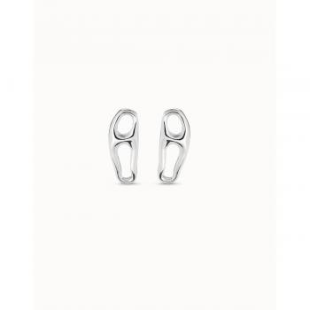 UNO de 50 Cheerful Link Earrings - Sterling Silver Plated Metal Alloy