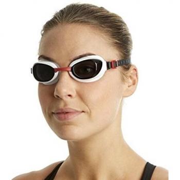 Speedo Unisex Adult Aquapure Goggles, Red/Smoke, One Size