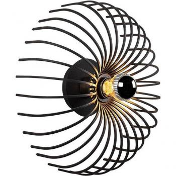 Aplique de pared WellHome, estructura de metal color negro