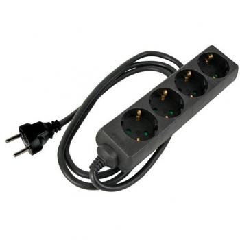 Toma múltiple HQ-Power 4 salidas con tubo termoretráctil - 3G1.5 - cable de 1.5 m - Schuko