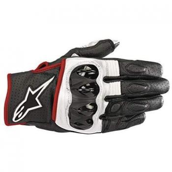 Alpinestars Celer V2 Black/White/Fluorescent Red Motorcycle Gloves