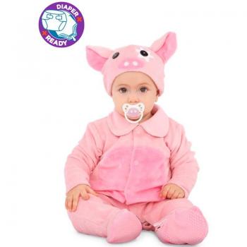 Disfraz de Cerdito Rosa para bebé 0-6 meses, incluye gorro con orejas, traje suave y cómodo, diseño colorido y atractivo