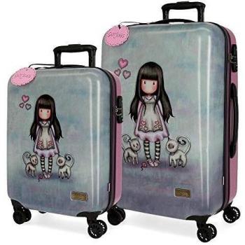 Santoro Gorjuss Tall Tails Juego de Maletas Multicolor 55/67 cms Rígida ABS Cierre TSA 78.39L 4 Ruedas Dobles Equipaje de Mano