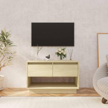 Mueble para TV de madera contrachapada 70x41x44 cm, Mueble de salón, Mueble TV, Mueble televisor, Mesa de TV en color roble Sonoma