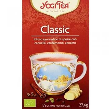 Yogi Tea - Classic, Infusión Ayurvédica de Especias con Canela, Cardamomo y Jengibre - 17 Bolsitas, 37,4g