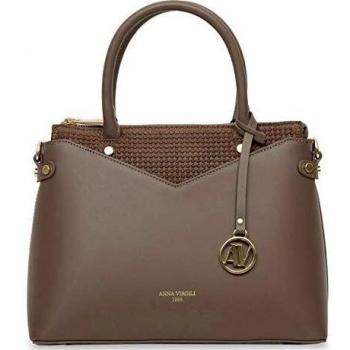 ANNA VIRGILI Bolso Printing Carol Mini de mano con correa de piel