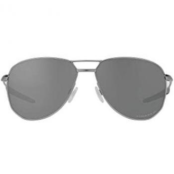 Oakley Contrail TI Satin Chrome Polarized Sunglasses with Prizm Black Lenses