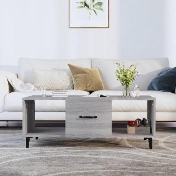 Mesa de centro Sonoma 102x50x40 cm madera contrachapada gris