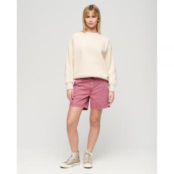 Pantalón corto chino clásico de mujer en color rosa