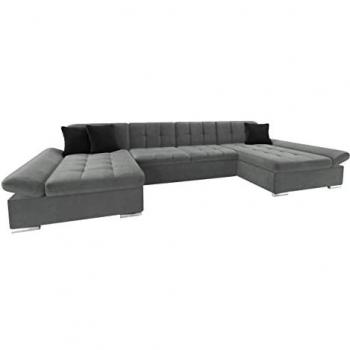 Sofá rinconero Comfivo 155, Magic Velvet, con función de descanso, caja de ropa de cama, dimensiones 360x160x75cm