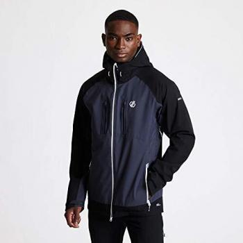 Dare2B Ascension-Chaqueta De Tejido Elástico Impermeable, Transpirable Jackets Waterproof Shell, Hombre, Ebony Grey/Black, XXL