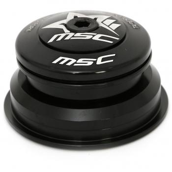 MSC Bikes MSC 1.5-1 1/8 - Dirección Semi integrada cónica de Ciclismo, Color Negro anodizado