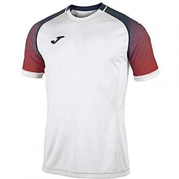 Joma Camisetas Equip. M/C, Hombres, Hispa Blanco/Rojo, S