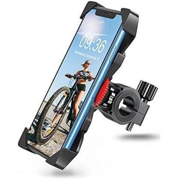 Goigrn Soporte Movil Bicicleta, Anti Vibración Soporte Movil Moto Montaña con 360° Rotación para Bici, Universal Manillar Compatible con iPhone 13/13 Pro/13 Pro MAX y 4.7-6.7 Móvi