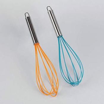Batidor de Huevos Manual de Silicona 30 cm - Espumador y Herramienta de Cocina para Repostería