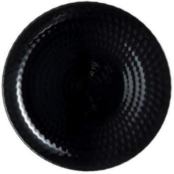 Plato Llano Luminarc Pampille Negro 25 cm, Vidrio Sodo, Apto Microondas y Frigorífico, Apilable