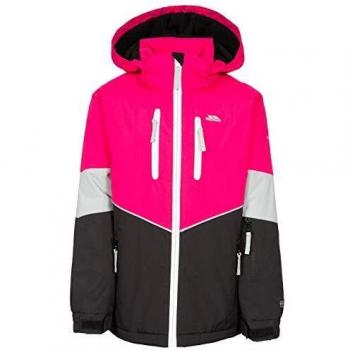 Trespass Olivvia - Chaqueta de esquí para niños, impermeable, resistente al viento y transpirable, Unisex niños, Chaqueta de esquí, FCJKSKTR0002_BLK9/10, negro, Size 9/10