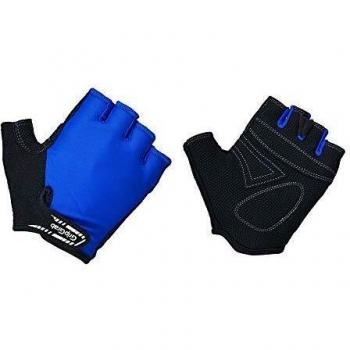 GripGrab X-Trainer Junior Kids Fingerless Padded Cycling Gloves for Children Short Finger Entry-Level Pull-Off Tabs Red Blue Guantes Cortos Ciclismo, Unisex-Youth, Azúl, M