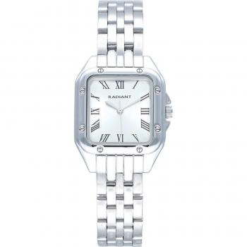 Radiant - Reloj de mujer Bahamas RA618201 con elegante correa plateada y gris.