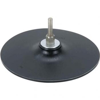 Wolfcraft 2020000 Plato de Apoyo para Lijar con Taladro, Vástago de 8mm, Diámetro 125mm