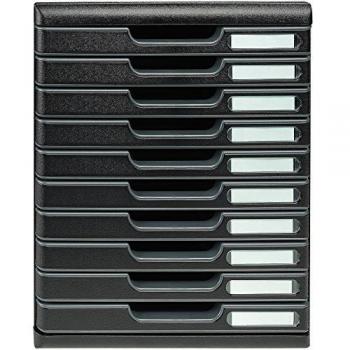 Exacompta Ecoblack A4+ - Modulo con 10 cajones, color negro