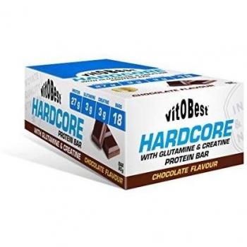 HARDCORE BAR 80 g FRESA (22 Uds.) - Suplementos Alimentación y Suplementos Deportivos - Vitobest