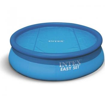 Cubierta Solar para Piscinas Intex 29020 de 244 cm, fabricada en material resistente y duradero, diseñada para calentar el agua de la piscina mediante la energía solar, reduce la evaporación del agua y mantiene la temperatura,