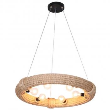 Lámpara de Techo DKD Home Decor Marrón Cuerda (51 x 51 x 10 cm)