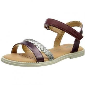Geox J Sandal Karly Girl, Sandalias con Punta Abierta Niños, Rosa