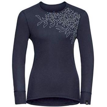 Odlo Bl Active Warm Print - Camiseta de Manga Larga para Mujer, Mujer, Camiseta de Manga Larga para Mujer, 196051, Gris, Extra-Small