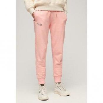 Pantalón Jogger Essential Rosa para Mujer de Superdry con logotipo