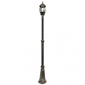 Farola de jardin modelo CAELUM Negro/oro Ip44 Fabrilamp
