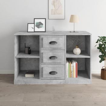 Aparador gris hormigón 104,5x35,5x67,5 cm madera multicapa