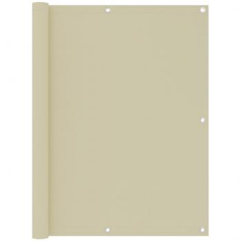Toldo para balcón tela oxford crema 120x400 cm