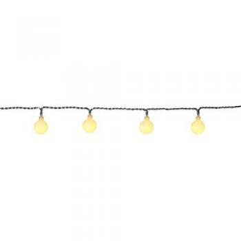 Guirnalda de luces LED Berry - 50 esferas opalescentes cálidas - 7,35m - cable transparente - exterior