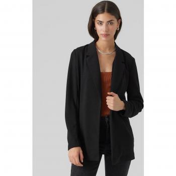 Vero Moda - Blazer larga de mujer con cuello plisado