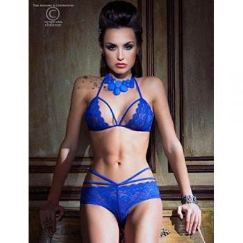 Conjunto de Lencería Azul con Encaje Peafowl Chilirose CR3786