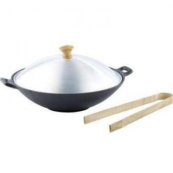 Tornwaldschmiede de forjado Set de wok de hierro fundido, 30 cm