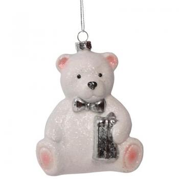 Colgante Osito Blanco de 12 cms