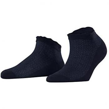 Burlington Women's Montrose Cotton Low-Cut Socks, Navy, Size 3.5-7