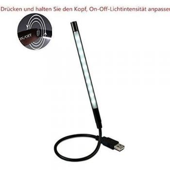 DZYDZR Luz LED USB - Interruptor Táctil Luz de Libro Regulable Portátil Luz Flexible para Computadora Portátil