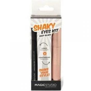 Magic Studio Shaky Eye Makeup Set with Liquid Eyeliner & Volume Mascara, 2 Piece Kit