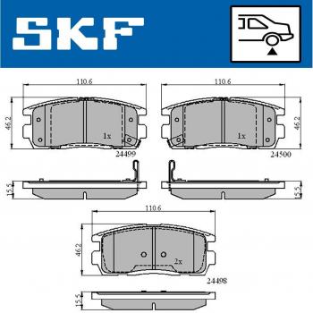 Pastillas de freno SKF VKBP 90556 A