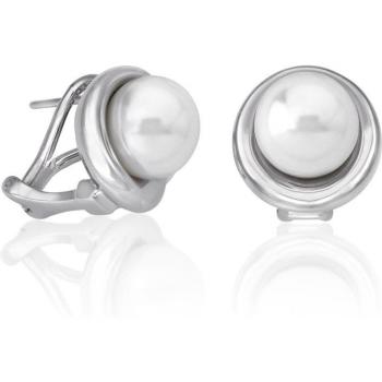 Pendientes Margot en plata con perla blanca