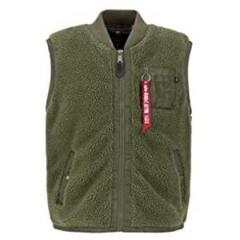 Alpha Industries Men's Teddy Vest Bomber Jacket in Sage Green