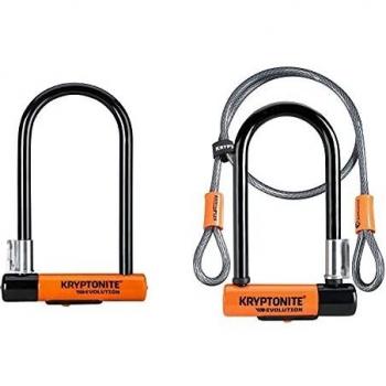Kryptonite New-U - Evolution Antirobbo para Bicicleta, Motocicleta, Naranja, 10 x 22,9 cm